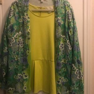 Light green peplum top